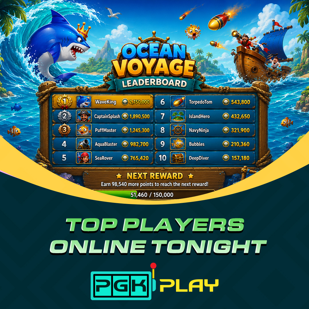 PGKPLAY Ocean Voyage Leaderboard and top players online tonight